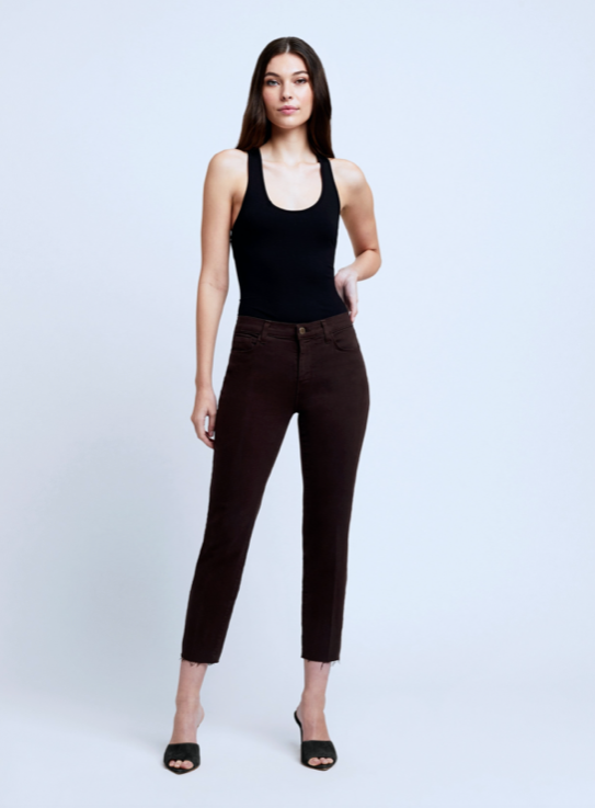 Sada High Rise Crop Slim Espresso