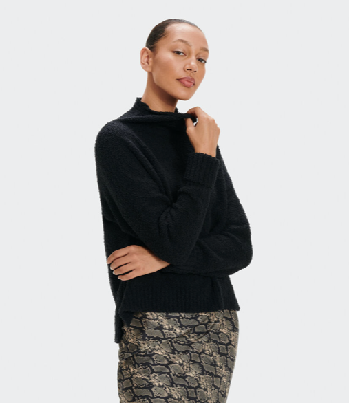 Sage Mock Turtleneck Black
